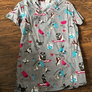 Animal Yoga Scrub Top